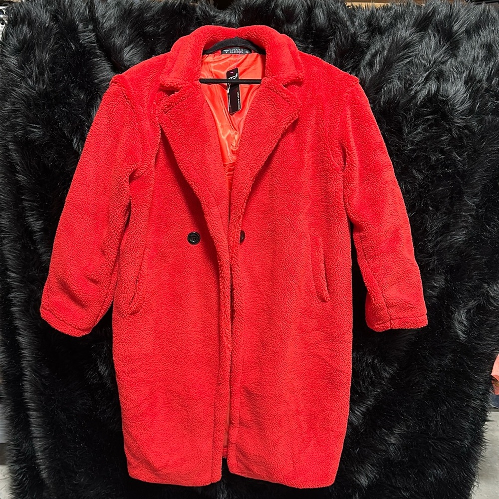 Lucky & Blessed Red Teddy Coat / Size XL / H-100